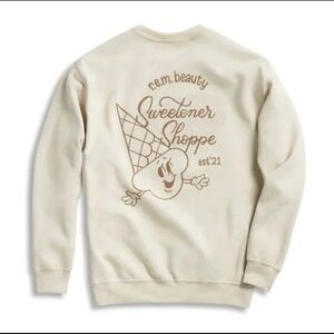Rem Beauty Ice Cream Shoppe Event NYC Butterscotch Crewneck - size L